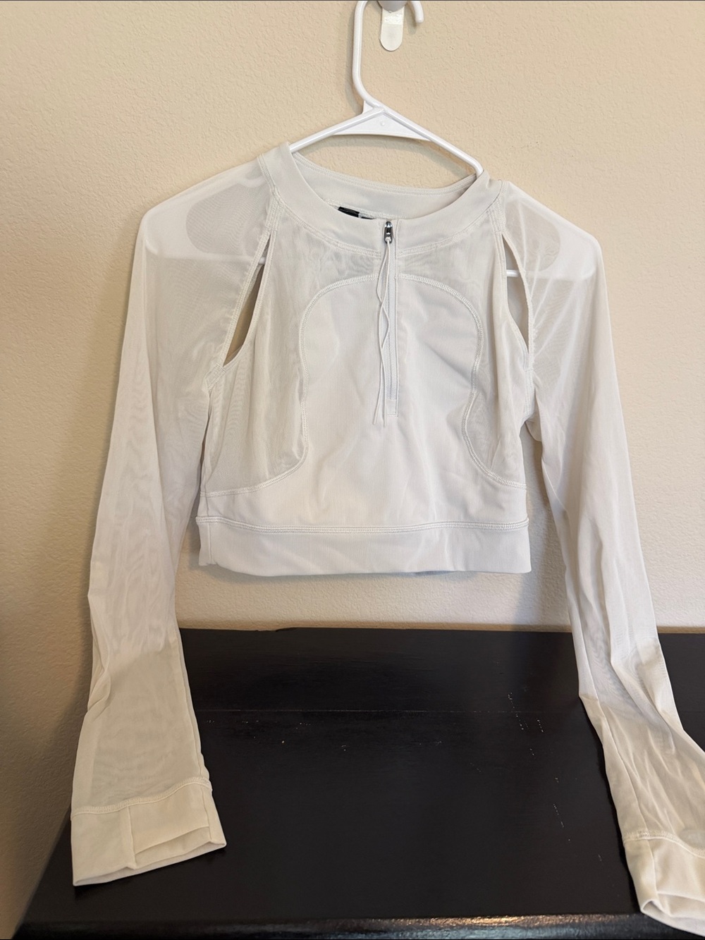 Lululemon white crop long sleeve SLNSH collection
